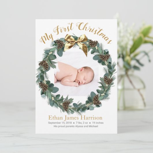 マイ初めてのクリスマス新生児 シーズンカード (スタンド正面)