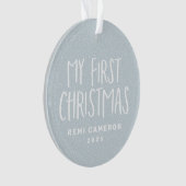 マイ初めてのクリスマス生まれたばかりのベビーパーソナライズされた写真 オーナメント (正面)