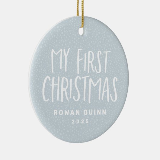 マイ初めてのクリスマス生まれたばかりのベビーパーソナライズされた写真 セラミックオーナメント (右)