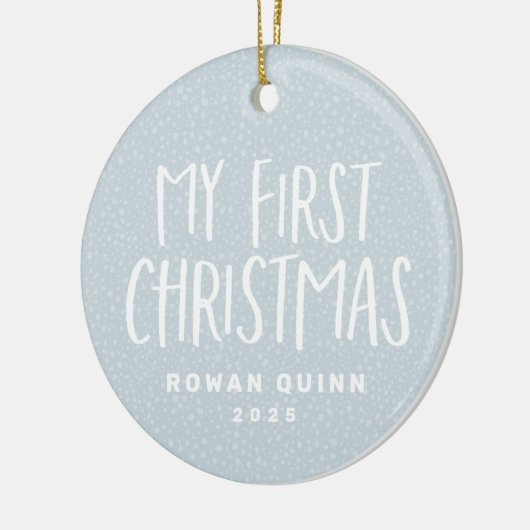 マイ初めてのクリスマス生まれたばかりのベビーパーソナライズされた写真 セラミックオーナメント (左)