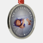 マイ初めてのクリスマス生まれたばかりのベビーフォトメタル メタルオーナメント (右)