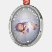 マイ初めてのクリスマス生まれたばかりのベビーフォトメタル メタルオーナメント (左)