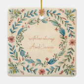 マイ初めてのクリスマス色彩の鮮やかヴィンテージ水彩#10s セラミックオーナメント (裏面)