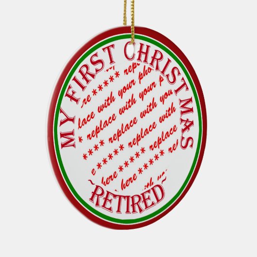 マイ初めてのクリスマス退職したフォトフレーム セラミックオーナメント (右)