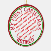 マイ初めてのクリスマス退職したフォトフレーム セラミックオーナメント (左)