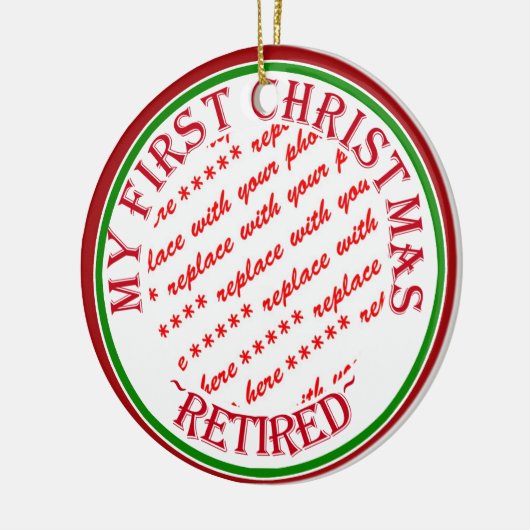 マイ初めてのクリスマス退職したフォトフレーム セラミックオーナメント (左)