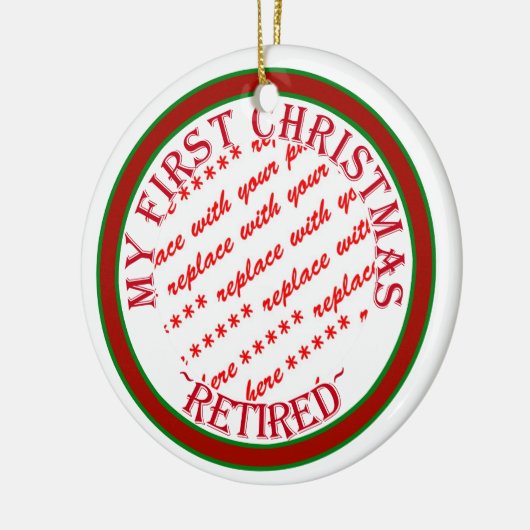 マイ初めてのクリスマス退職したフォトフレーム セラミックオーナメント (左)
