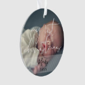 マイ初めてのクリスマス2フォトスクリプエレガントト オーナメント (正面)
