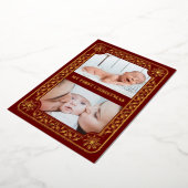 マイ初めてのクリスマス2 Photo Keepsake金ゴールド 箔シーズンカード (回転した状態)