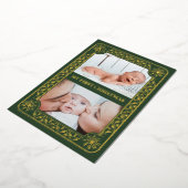 マイ初めてのクリスマス2 Photo Keepsake金ゴールド 箔シーズンカード (回転した状態)