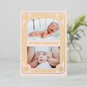 マイ初めてのクリスマス2 Photo Keepsake金ゴールド 箔シーズンカード (立ち正面)