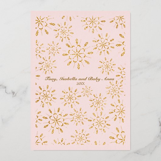 マイ初めてのクリスマス2 Photo Keepsake金ゴールド 箔シーズンカード (裏面)