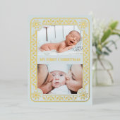 マイ初めてのクリスマス2 Photo Keepsake金ゴールド 箔シーズンカード (立ち正面)