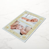 マイ初めてのクリスマス2 Photo Keepsake金ゴールド 箔シーズンカード (回転した状態)