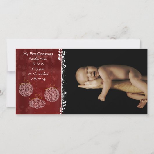 マイ初めてのクリスマス3白オーナメント シーズンカード (正面)