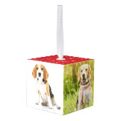 マイ初めてのクリスマス4ペットフォトホリデー キューブオーナメント (裏面アングル)