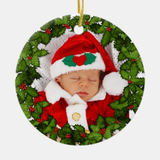 マイ初めてのクリスマス セラミックオーナメント (正面)