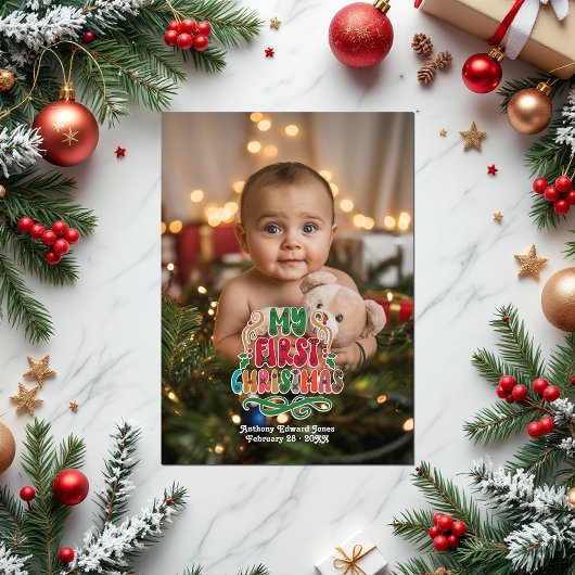 「マイ初めてのクリスマス」フォトコラージュ シーズンカード