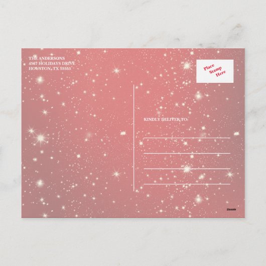 マイ初めてのクリスマス-ベビー初めてのクリスマス写真 シーズンポストカード (裏面)