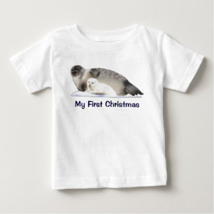 マイ初めてのクリスマス – リングシール ベビーTシャツ