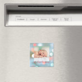 マイ初めてのクリスマスDIY名前日付写真赤/bl文字 マグネット (インサイチュ (食洗機))