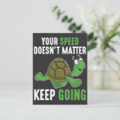 マイ前向きンドアップ引用文保・ガメ ポストカード (スタンド正面)