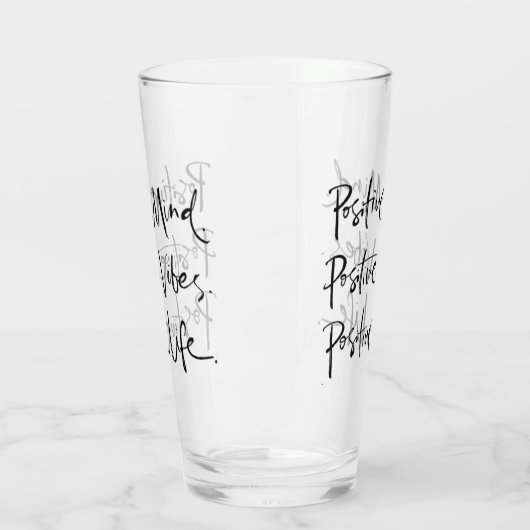 マイ前向きンドビ前向きブライフ前向き引用文  タンブラーグラス (左)