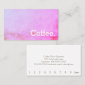 マイ動揺してアミシンプルロイヤリティコーヒーパンチカード ロイヤリティカード (正面/裏面)