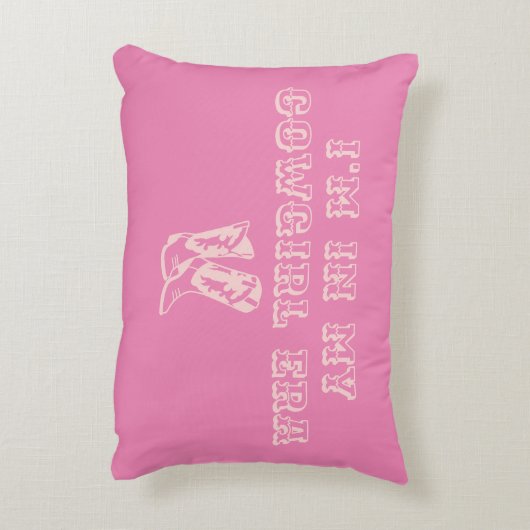 マイ女性のカーボーイ時代 |レトロピンク女性のカーボーイブーツ アクセントクッション (裏面(縦))