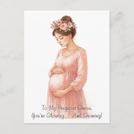 マイ妊娠中の女王へ – ホリデーエレガントポストカード シーズンポストカード