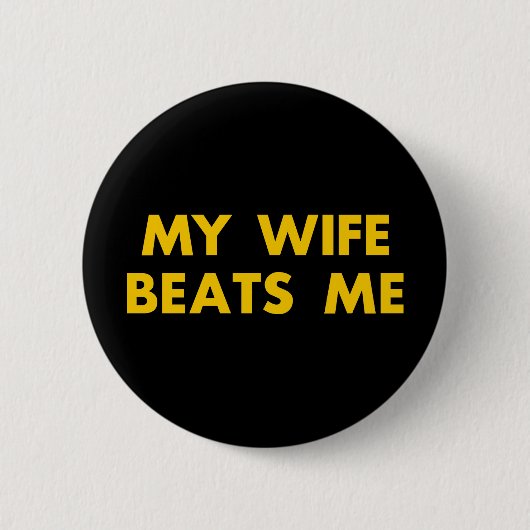 マイ妻ビートミーレトロヴィンテージ おもしろい 缶バッジ (正面)