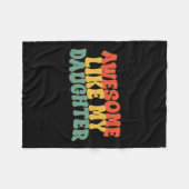 マイ娘のレトロパパの父親おもしろいのように フリースブランケット (正面(横))