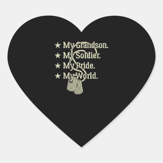マイ孫マイソルジャーヒーロー誇りを持った軍隊グランパ ハートシール (正面)