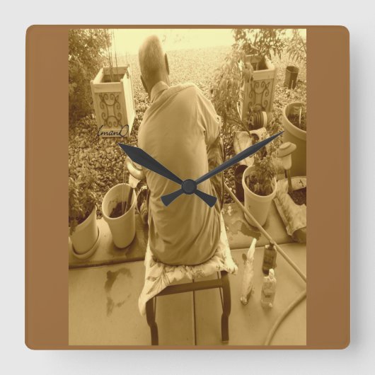 『マイ宇宙カスタム』壁時計 スクエア壁時計 (正面)