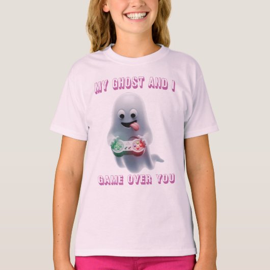 マイ幽霊とI – ゲーマー幽霊おもしろい 不気味 Tシャツ (正面)