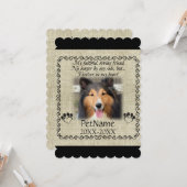 マイ忠実な友人ペット悔やみや弔慰カスタムバーラップ カード (正面/裏面インサイチュ)