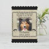 マイ忠実な友人ペット悔やみや弔慰カスタムバーラップ カード (スタンド正面)