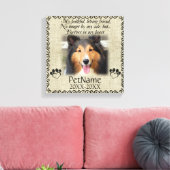 マイ忠実な友人ペット悔やみや弔慰カスタムバーラップ キャンバスプリント (インサイチュ (リビング))