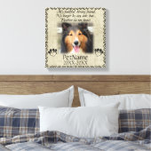 マイ忠実な友人ペット悔やみや弔慰カスタムバーラップ キャンバスプリント (インサイチュ (寝室))