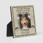 マイ忠実な友人ペット悔やみや弔慰カスタムバーラップ フォトプラーク (正面)
