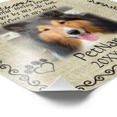 マイ忠実な友人ペット悔やみや弔慰カスタムバーラップ フォトプリント            (角)