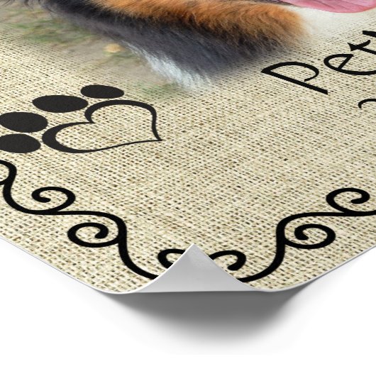 マイ忠実な友人ペット悔やみや弔慰カスタムバーラップ ポスター (角)