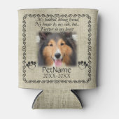 マイ忠実な友人ペット悔やみや弔慰カスタムバーラップ 缶クーラー (正面)