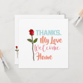 マイ感謝していラブウェルカムホーム カード (正面/裏面インサイチュ)