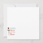 マイ感謝していラブウェルカムホーム カード (裏面)