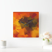 "マイ抽象芸術ひまわり"壁時計 スクエア壁時計 (ホーム)