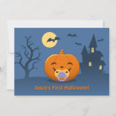 マイ最初のハロウィーンおしゃぶりカボチャパーティー 招待状 (正面)