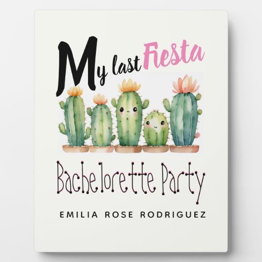 マイ最後のフィエスタバチェロレッテCACTIテーブル記号 フォトプラーク (正面)