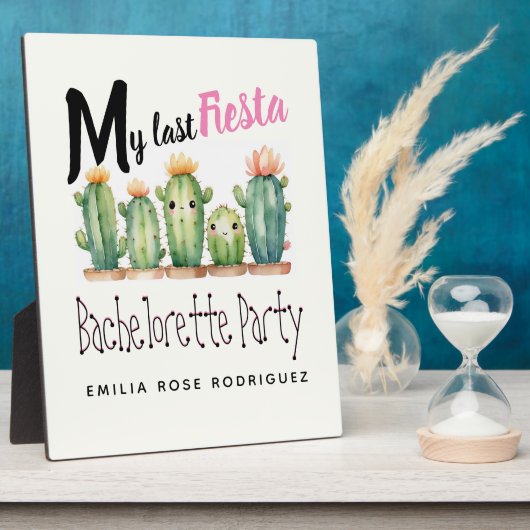 マイ最後のフィエスタバチェロレッテCACTIテーブル記号 フォトプラーク (側面)