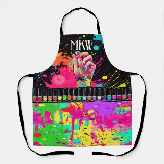 マイ最新マニキュアネイリストエプロン エプロン (正面)